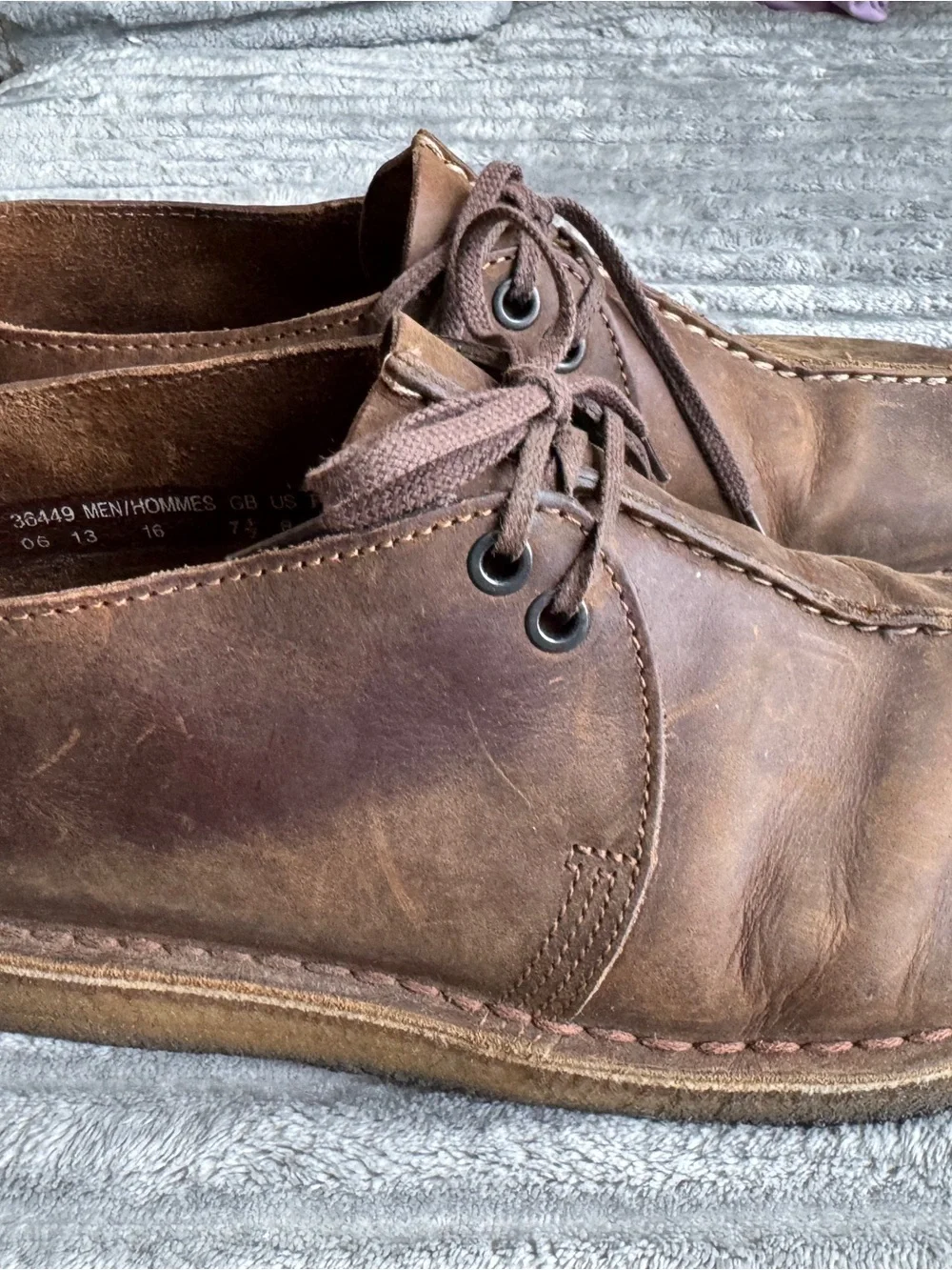 Clark’s Desert Trek Men's Brown Leather Casual Lace-Up Shoes